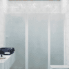 Alcove shower screen Hietakari Infinia 239, white frame, satin frosted glass