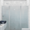 Alcove shower screen Hietakari Infinia 240, aluminium frame, satin frosted glass Alcove shower screen Hietakari Infinia 240, aluminium frame, satin frosted glass