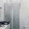 Alcove shower screen Hietakari Infinia 241, aluminium frame, satin frosted glass Alcove shower screen Hietakari Infinia 241, aluminium frame, satin frosted glass