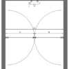 Alcove shower screen Hietakari Infinia 241 – dimension drawing Alcove shower screen Hietakari Infinia 241, hinged door + hinged door – 2