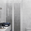 Alcove shower screen Hietakari Infinia 241, white frame, grey tinted glass Alcove shower screen Hietakari Infinia 241, white frame, grey tinted glass