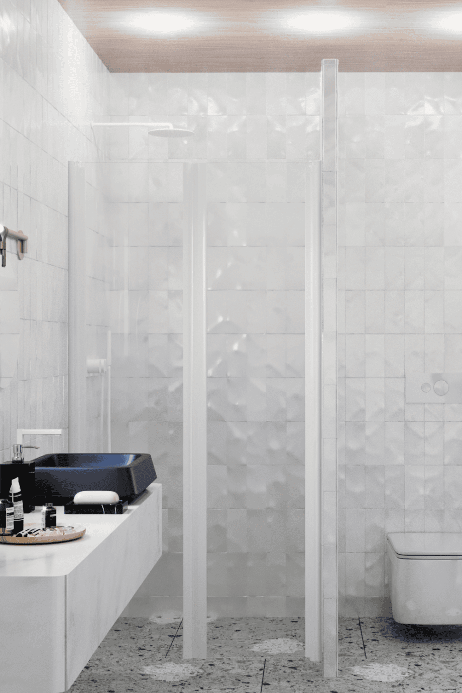 Alcove shower screen Hietakari Infinia 241, white frame, clear glass Alcove shower screen Hietakari Infinia 241, hinged door + hinged door