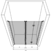 Alcove shower screen Hietakari Infinia 242 – 3D drawing Alcove shower screen Hietakari Infinia 242, hinged door + folding door – 3