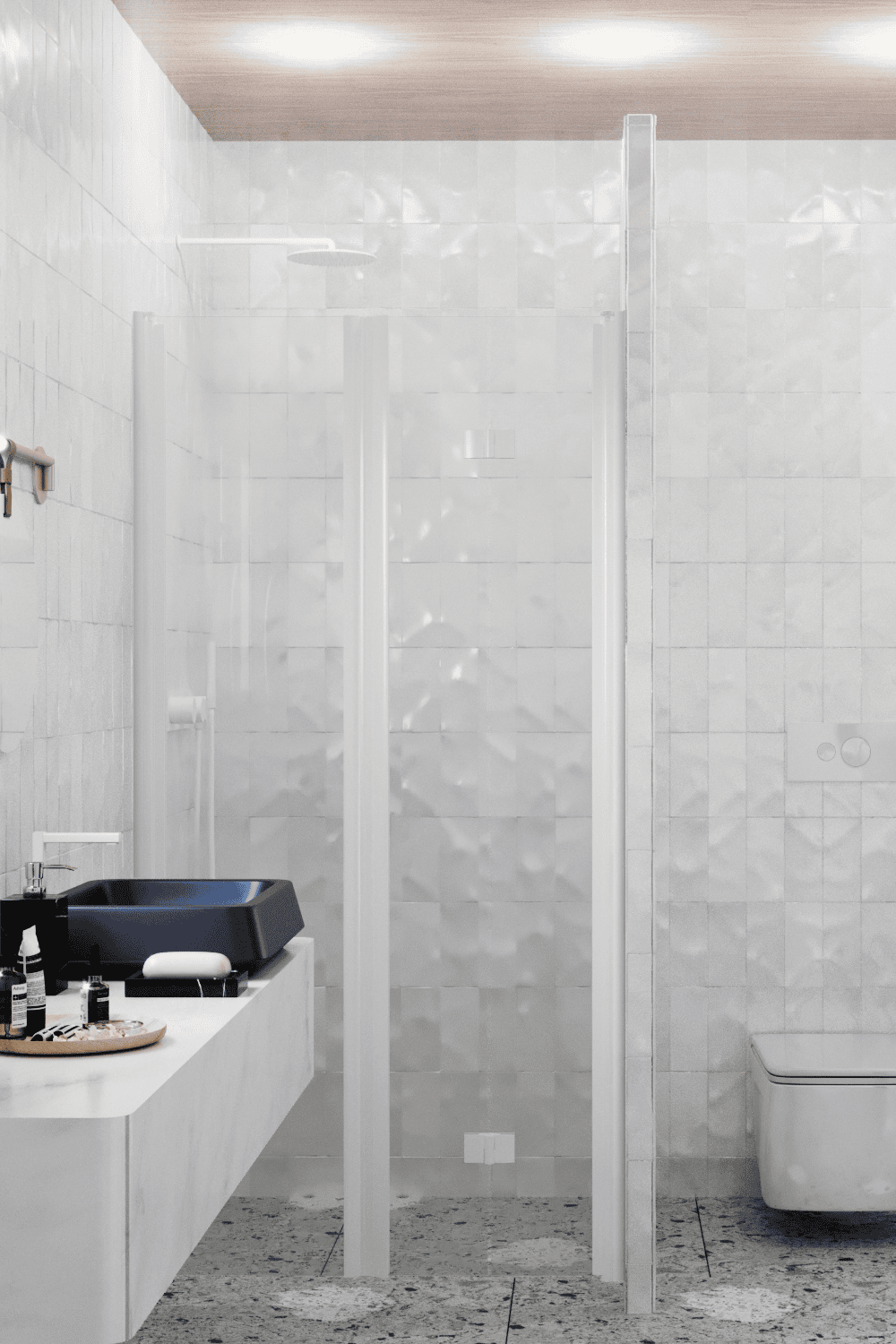 Alcove shower screen Hietakari Infinia 242, hinged door + folding door