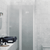 Alcove shower screen Hietakari Infinia 242, white frame, satin frosted glass Alcove shower screen Hietakari Infinia 242, white frame, satin frosted glass