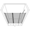Alcove shower screen Hietakari Infinia 243, hinged door + hinged door with fixed part – 3
