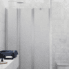 Alcove shower screen Hietakari Infinia 243, aluminium frame, Chinchilla patterned glass