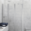 Alcove shower screen Hietakari Infinia 243, aluminium frame, clear glass