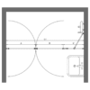 Alcove shower screen Hietakari Infinia 243, hinged door + hinged door with fixed part – 2