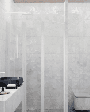 Alcove shower screen Hietakari Infinia 243, hinged door + hinged door with fixed part