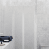 Alcove shower screen Hietakari Infinia 243, white frame, Chinchilla patterned glass