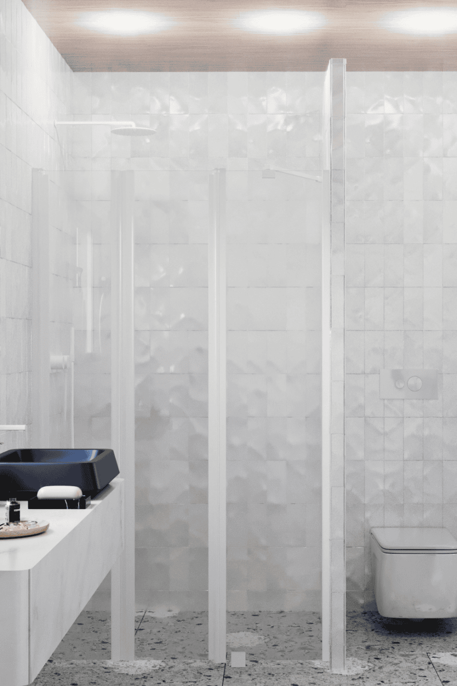 Alcove shower screen Hietakari Infinia 243, hinged door + hinged door with fixed part