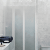 Alcove shower screen Hietakari Infinia 243, white frame, satin frosted glass