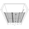 Alcove shower screen Hietakari Infinia 244 – 3D drawing Alcove shower screen Hietakari Infinia 244 – 3D drawing