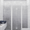 Alcove shower screen Hietakari Infinia 244, white frame, grey tinted glass Alcove shower screen Hietakari Infinia 244, white frame, grey tinted glass