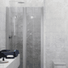 Alcove shower screen Hietakari Infinia 245, aluminium frame, grey tinted glass Alcove shower screen Hietakari Infinia 245, aluminium frame, grey tinted glass