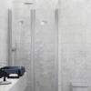 Alcove shower screen Hietakari Infinia 245, aluminium frame, clear glass Alcove shower screen Hietakari Infinia 245, folding door + folding door – 4