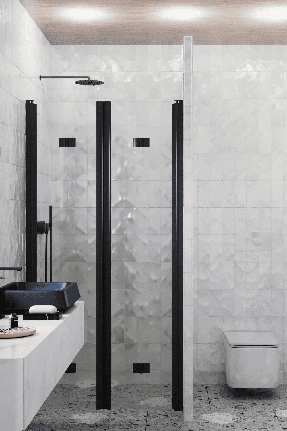 Alcove shower screen Hietakari Infinia 245, folding door + folding door – 5