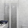 Alcove shower screen Hietakari Infinia 245, white frame, grey tinted glass Alcove shower screen Hietakari Infinia 245, white frame, grey tinted glass