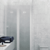 Alcove shower screen Hietakari Infinia 245, white frame, satin frosted glass Alcove shower screen Hietakari Infinia 245, white frame, satin frosted glass