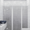 Alcove shower screen Hietakari Infinia 246, white frame, grey tinted glass Alcove shower screen Hietakari Infinia 246, white frame, grey tinted glass