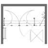 Alcove shower screen Hietakari Infinia 247, folding door + folding door with fixed part – 2