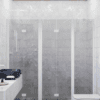 Alcove shower screen Hietakari Infinia 247, white frame, grey tinted glass