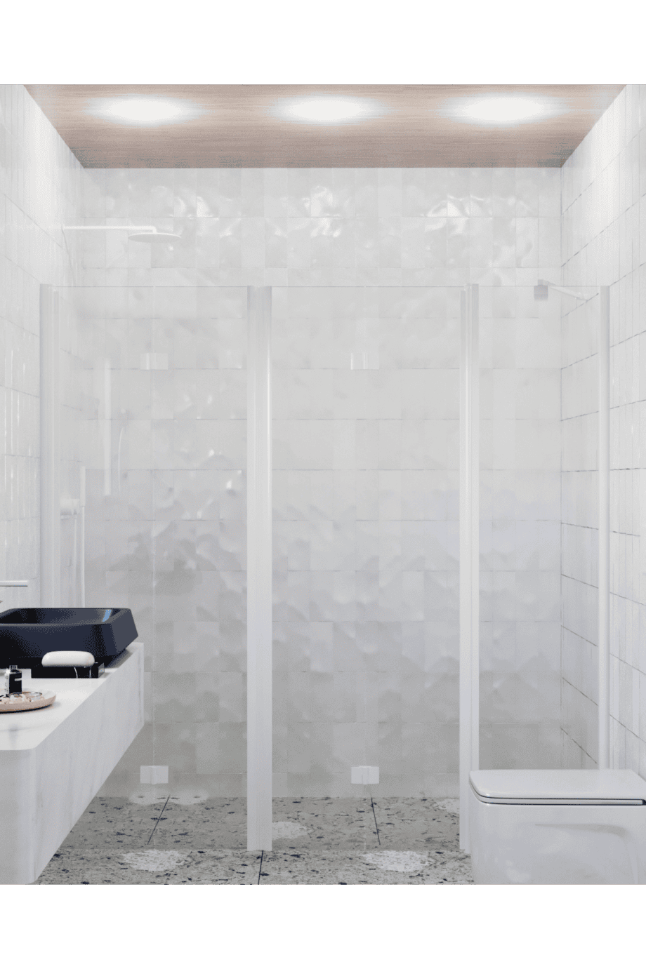 Alcove shower screen Hietakari Infinia 247, folding door + folding door with fixed part