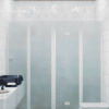 Alcove shower screen Hietakari Infinia 249, white frame, satin frosted glass Alcove shower screen Hietakari Infinia 249, white frame, satin frosted glass