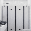 Alcove shower screen Hietakari Infinia 250, black frame, Chinchilla patterned glass Alcove shower screen Hietakari Infinia 250, black frame, Chinchilla patterned glass