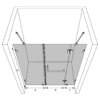 Alcove shower screen Hietakari Vetro 523 – 3D drawing
