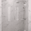 Alcove shower screen Hietakari Vetro 523, chrome fittings, clear glass