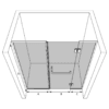 Alcove shower screen Hietakari Vetro 524 – 3D drawing Alcove shower screen Hietakari Vetro 524 – 3D drawing