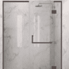 Alcove shower screen Hietakari Vetro 524, brass fittings, clear glass Alcove shower screen Hietakari Vetro 524, brass fittings, clear glass