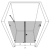 Alcove shower screen Hietakari Vetro 531 – 3D drawing Alcove shower screen Hietakari Vetro 531 – 3D drawing