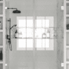 Alcove shower screen Hietakari Vetro 531, Cocoa fittings, clear glass Alcove shower screen Hietakari Vetro 531, Cocoa fittings, clear glass