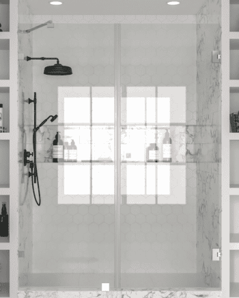 Alcove shower screen Hietakari Vetro 531, chrome fittings, clear glass