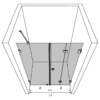 Alcove shower screen Hietakari Vetro 532 – 3D drawing Alcove shower screen Hietakari Vetro 532 – 3D drawing