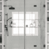 Alcove shower screen Hietakari Vetro 532, black fittings, clear glass Alcove shower screen Hietakari Vetro 532, black fittings, clear glass