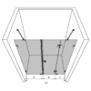 Alcove shower screen Hietakari Vetro 533 – 3D drawing Alcove shower screen Hietakari Vetro 533 – 3D drawing