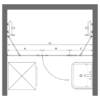 Alcove shower screen Hietakari Vetro 533 – dimension drawing Alcove shower screen Hietakari Vetro 533 – dimension drawing