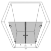 Alcove shower screen Hietakari Vetro 534 – 3D drawing