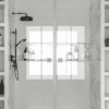 Alcove shower screen Hietakari Vetro 534, Sand fittings, clear glass