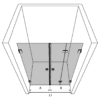 Alcove shower screen Hietakari Vetro 535 – 3D drawing Alcove shower screen Hietakari Vetro 535 – 3D drawing