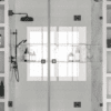 Alcove shower screen Hietakari Vetro 536, black fittings, clear glass Alcove shower screen Hietakari Vetro 536, black fittings, clear glass
