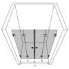 Alcove shower screen Hietakari Vetro 537 – 3D drawing Alcove shower screen Hietakari Vetro 537 – 3D drawing