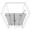 Alcove shower screen Hietakari Vetro 538 – 3D drawing Alcove shower screen Hietakari Vetro 538 – 3D drawing