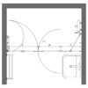 Alcove shower screen Hietakari Vetro 538 – dimension drawing Alcove shower screen Hietakari Vetro 538 – dimension drawing