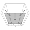 Alcove shower screen Hietakari Vetro 539 – 3D drawing Alcove shower screen Hietakari Vetro 539 – 3D drawing
