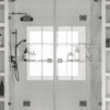 Alcove shower screen Hietakari Vetro 539, black fittings, clear glass Alcove shower screen Hietakari Vetro 539, black fittings, clear glass